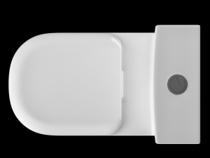 two piece square shape ewc toilet modeled in 3ds max 3D Model