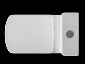 two piece rounded rectangle shape ewc toilet modeled in 3ds max 3D Model