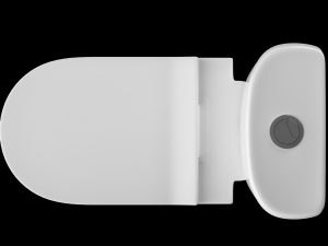 two piece rounded rectangle shape ewc toilet modeled in 3ds max 3D 模型