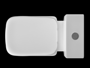 two piece rectangle shape ewc toilet modeled in 3ds max Modèle 3D