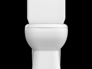 two piece rectangle shape ewc toilet modeled in 3ds max Modèle 3D