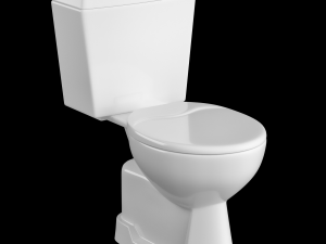 two piece oval shape ewc toilet modeled in 3ds max 3Dモデル