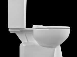 two piece oval shape ewc toilet modeled in 3ds max 3Dモデル