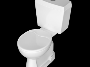 two piece oval shape ewc toilet modeled in 3ds max 3Dモデル