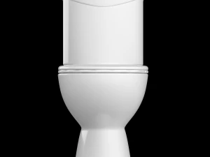 two piece oval shape ewc toilet modeled in 3ds max 3D Model