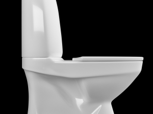 two piece ewc toilet modeled in 3ds max 3D Model