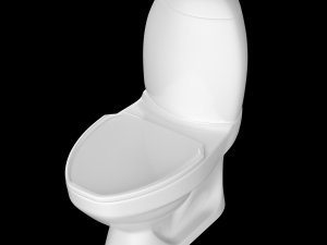 two piece ewc toilet modeled in 3ds max 3D Model