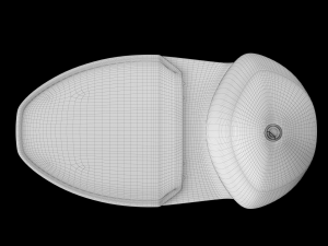 two piece ewc toilet modeled in 3ds max 3D Model