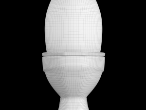 two piece ewc toilet modeled in 3ds max 3D Model