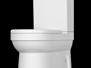 two piece ewc toilet modeled in 3ds max Modèle 3D