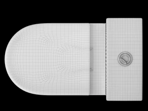 two piece ewc toilet modeled in 3ds max 3D Model