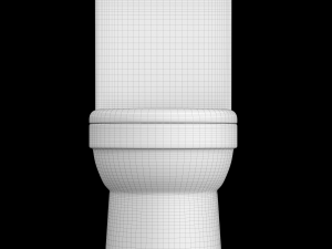 two piece ewc toilet modeled in 3ds max Modèle 3D