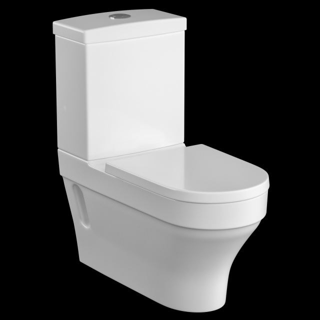 two piece ewc toilet modeled in 3ds max Model 3D .c4d .max .obj .3ds .fbx .stl .blend 