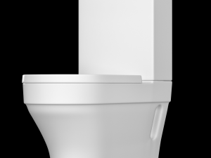 two piece ewc toilet modeled in 3ds max Model 3D