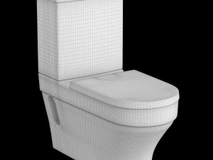 Banheiro ewc de duas pe&ccedil;as modelado em 3ds max Modelo 3D