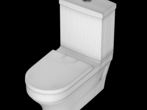 two piece ewc toilet modeled in 3ds max Model 3D