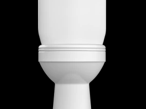 two piece oval shape ewc toilet modeled in 3ds max 3D Model