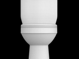 two piece oval shape ewc toilet modeled in 3ds max 3D 模型