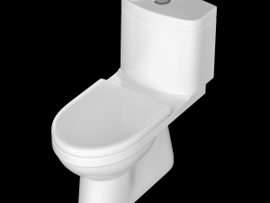 two piece ewc toilet modeled in 3ds max 3D मॉडल