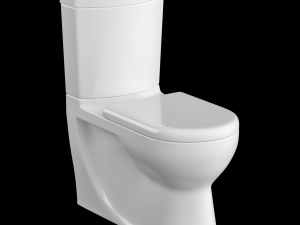 two piece ewc toilet modeled in 3ds max 3D Model