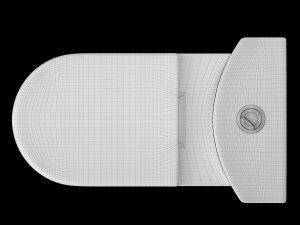 two piece ewc toilet modeled in 3ds max 3D Model