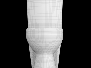two piece ewc toilet modeled in 3ds max 3D Model