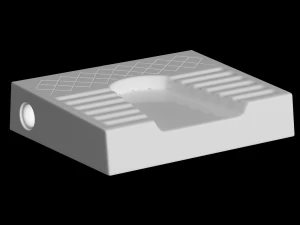 स्क्वाटिंग मूत्रालय 3डीएस मैक्स में मॉडलिंग किया गया 3D मॉडल