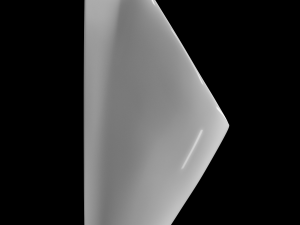 urinal oval shape modeled in 3ds max Modello 3D