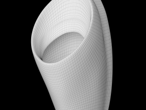 urinal oval shape modeled in 3ds max Modello 3D