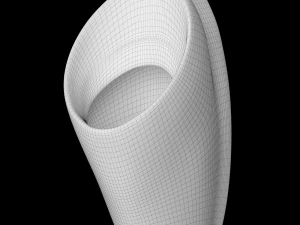 urinal oval shape modeled in 3ds max 3D Model