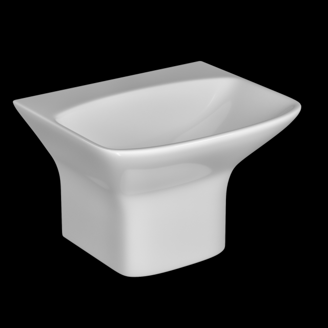 wall hung rectangle shape wash basin modeled in 3ds max Model 3D .c4d .max .obj .3ds .fbx .stl .blend 