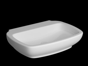 wall hung rounded rectangle wash basin modeled in 3ds max 3D 모델
