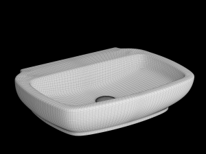 wall hung rounded rectangle wash basin modeled in 3ds max 3D 모델