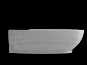 wall hung rounded rectangle wash basin modeled in 3ds max 3D 모델