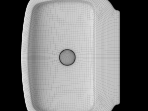 wall hung rounded rectangle wash basin modeled in 3ds max 3D 모델