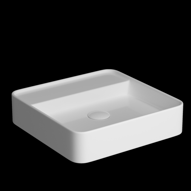 wall hung square shape wash basin modeled in 3ds max 3D Модель .c4d .max .obj .3ds .fbx .stl .blend 