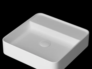 wall hung square shape wash basin modeled in 3ds max 3D Model