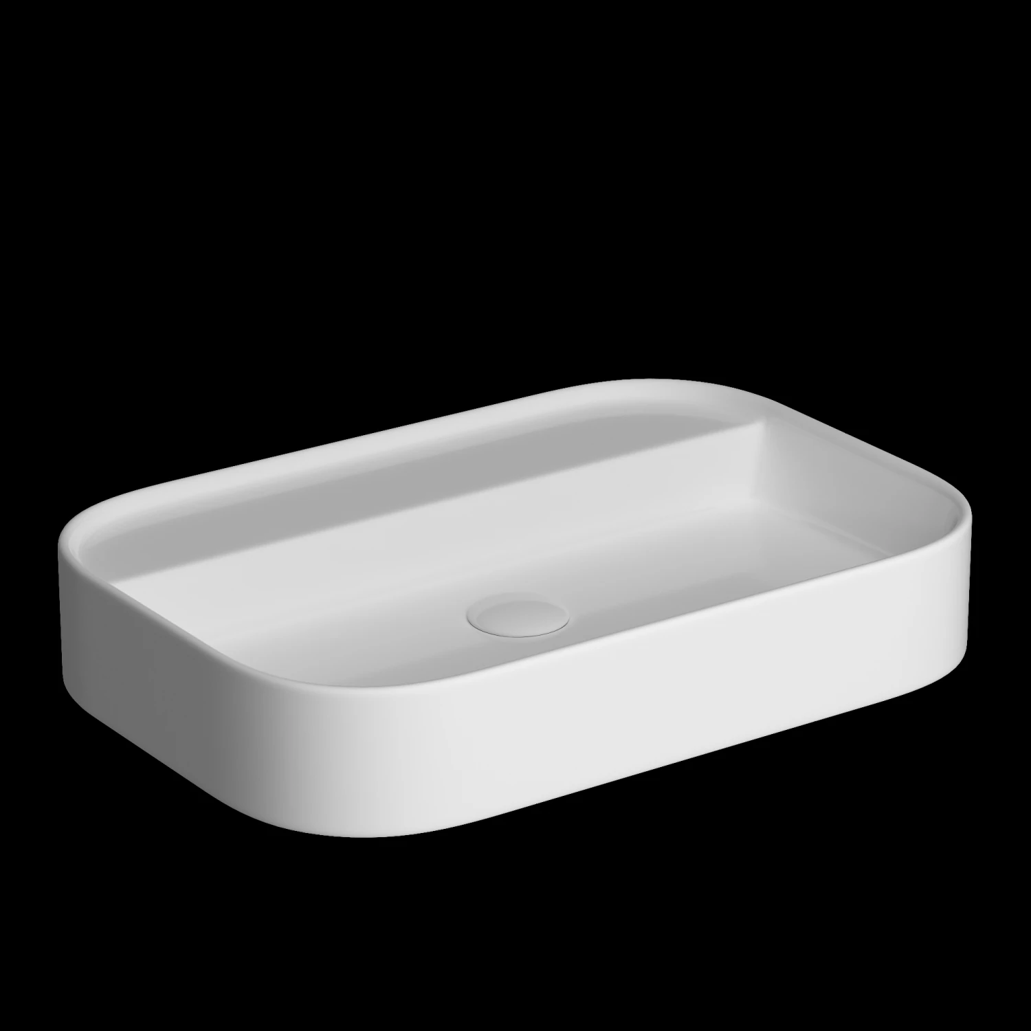 wall hung rounded rectangle wash basin modeled in 3ds max 3D Model .c4d .max .obj .3ds .fbx .stl .blend 