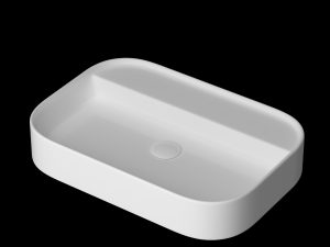 wall hung rounded rectangle wash basin modeled in 3ds max 3D Model