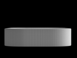 wall hung rounded rectangle wash basin modeled in 3ds max 3D Model