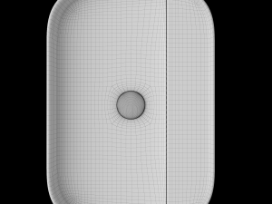 wall hung rounded rectangle wash basin modeled in 3ds max 3D Model