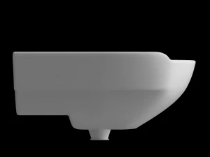wall hung half round wash basin modeled in 3ds max 3D Model