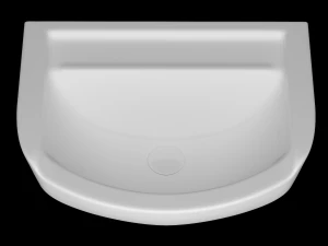 wall hung half round wash basin modeled in 3ds max 3D Model