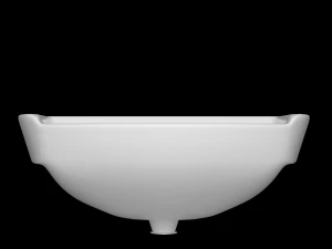 wall hung half round wash basin modeled in 3ds max 3D Model