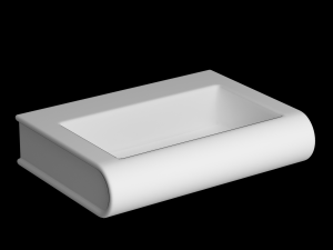 wall hung rectangle wash basin modeled in 3ds max 3Dモデル