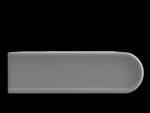 wall hung rectangle wash basin modeled in 3ds max 3D Model