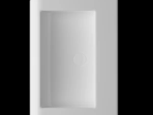 wall hung rectangle wash basin modeled in 3ds max 3D Model