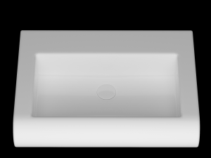 wall hung rectangle wash basin modeled in 3ds max Modelo 3D
