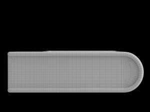 wall hung rectangle wash basin modeled in 3ds max 3D Model
