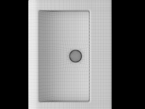 wall hung rectangle wash basin modeled in 3ds max Modelo 3D